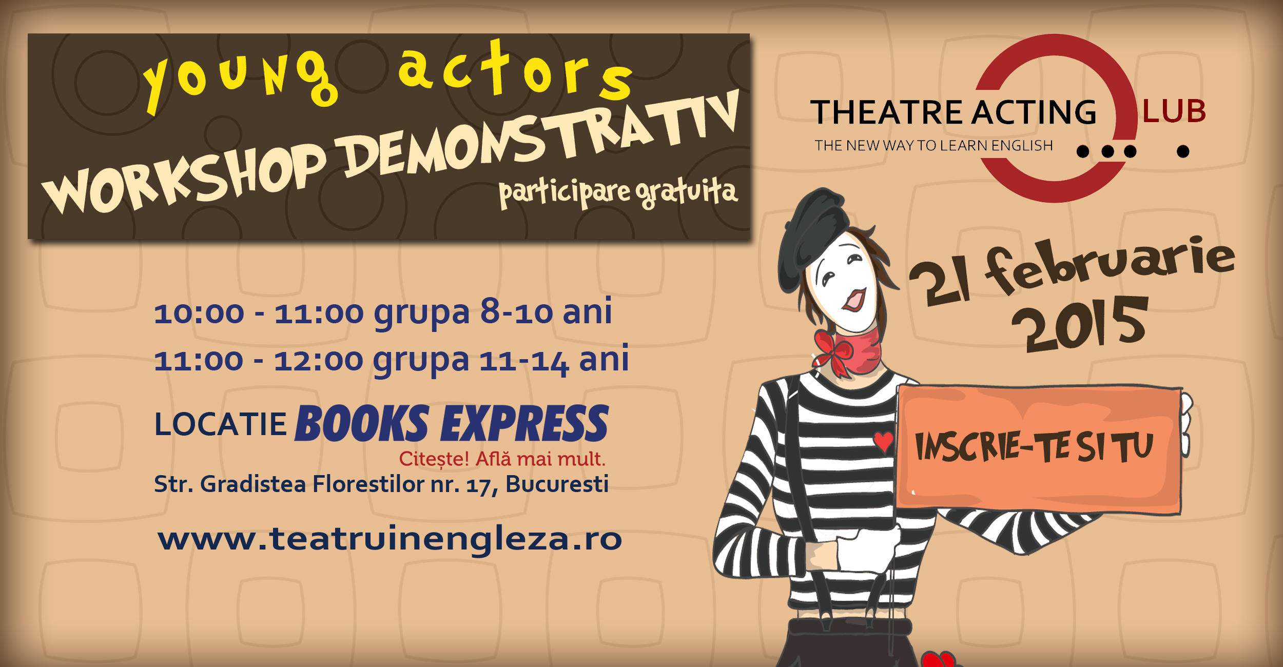 Young actors – atelier demonstrativ de teatru in engleza