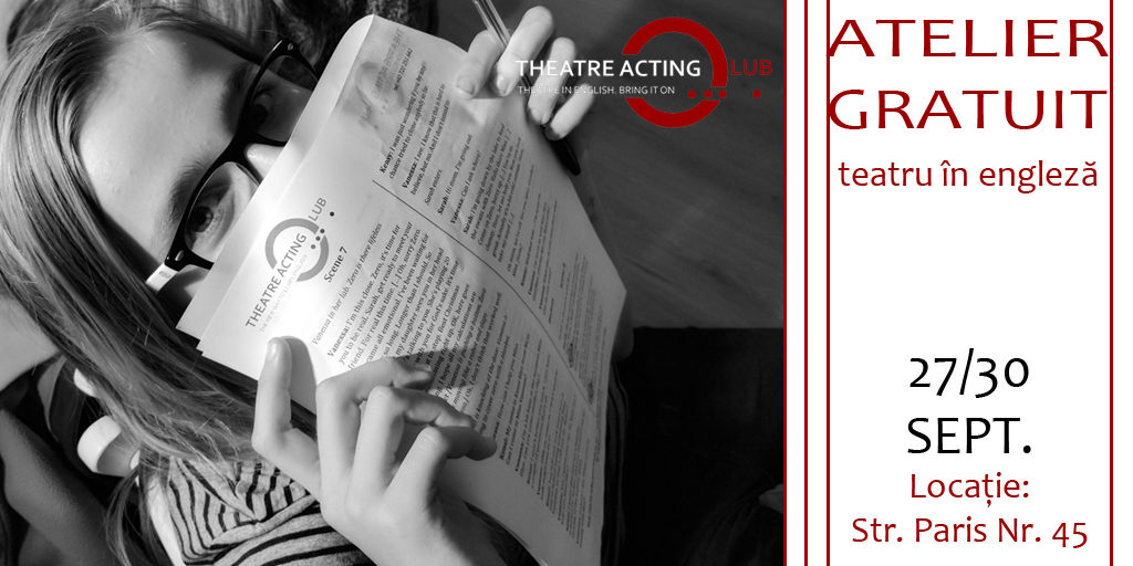 Copilul tău în rolul principal – invitaţie la atelierul de actorie în engleză